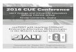 2016 CUE Conference Schedule