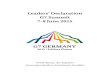 Leadersʼ Declaration G7 Summit 7-8 June 2015