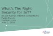 What's The Right Security for IoT?
