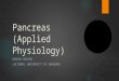Pancreas  applied physiology