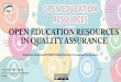 Matai open education resources in quality assurance