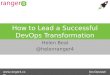 How to Lead a Successful DevOps Transformation