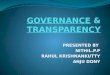 Governance & transparency