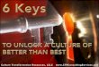 6 Keys to Unlock a Culture of Better than Best