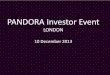 PANDORA Company Presentation