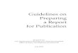 Guidelines on Preparing a Report for Publication
