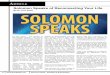 Solomon Speaks of Reconnecting Your Life