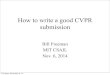 How to write a good CVPR submission