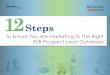 To Ensure You Are Marketing To The Right B2B Prospect Lead 