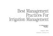 Best Management Practices for Irrigation Management