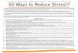 50 Ways to Reduce Stress