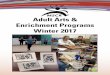 Adult Arts & Enrichment Programs Winter 2017