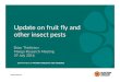 Presentation Title Update on fruit fly and other insect pests