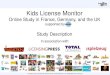 Kids License Monitor Online Study in France, Germany and the UK 