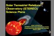 STEREO Mission Science Plans
