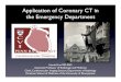 Coronary CTA Imaging of Emergency Department Patients