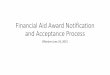 Financial Aid Award Notification and Acceptance Process