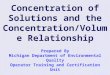 Concentration of Solutions and the Concentration/Volume 