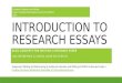 Research Assignment Writing & Referencing Workshop ALW NMMU 2015