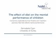 The effect of diet on the mental performance of children