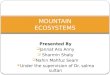Presentation on mountain ecosystem
