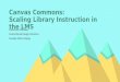 Canvas Commons: Scaling Library Instruction in the LMS