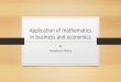 application of mathematics in business and economics