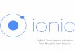 Hybrid app development with ionic