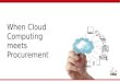 When cloud computing meets procurement