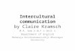 Intercultural Communication by Claire Kramsch