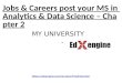 JOBS & CAREERS POST YOUR MS IN ANALYTICS & DATA SCIENCE