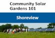 Shoreview: Community Solar Gardens 101