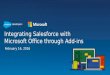 Integrating Salesforce with Microsoft Office through Add-ins