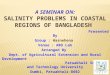 A Seminar on Salinity Problem on Coastal Region of Bangladesh