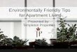 Environmentally Friendly Tips for Apartment Living