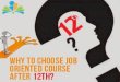 Why to choose job oriented course after 12th?