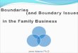 Boundaries in the Family AND the Family Business