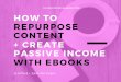 How to repurpose content and create passive income with ebooks