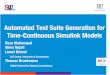 Automated Test Suite Generation for Time-Continuous Simulink Models