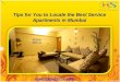 Tips for You to Locate the Best Service Apartments in Mumbai