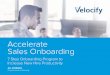 Accelerate sales onboarding