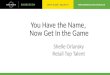 You’ve Got the Name, Now Get in the Game - Shelle Orlansky