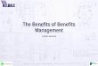 The Benefits of Benefits Management exercise