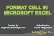 Format cell in excel