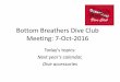 Bottom Breathers Club Meeting Notes 7-Oct-2016