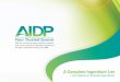 My Work: AIDP Branded Ingredient List and Brochure
