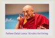 Dalai lama 18 rules for living