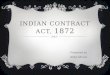 Management's Legal Aspect -Indian Contract Act 1872