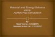 Material and energy balance using Aspen