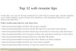 Top 12 web resume tips